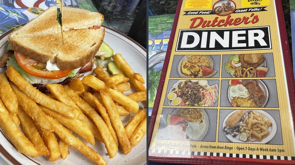Car-themed decor fills the dining room.