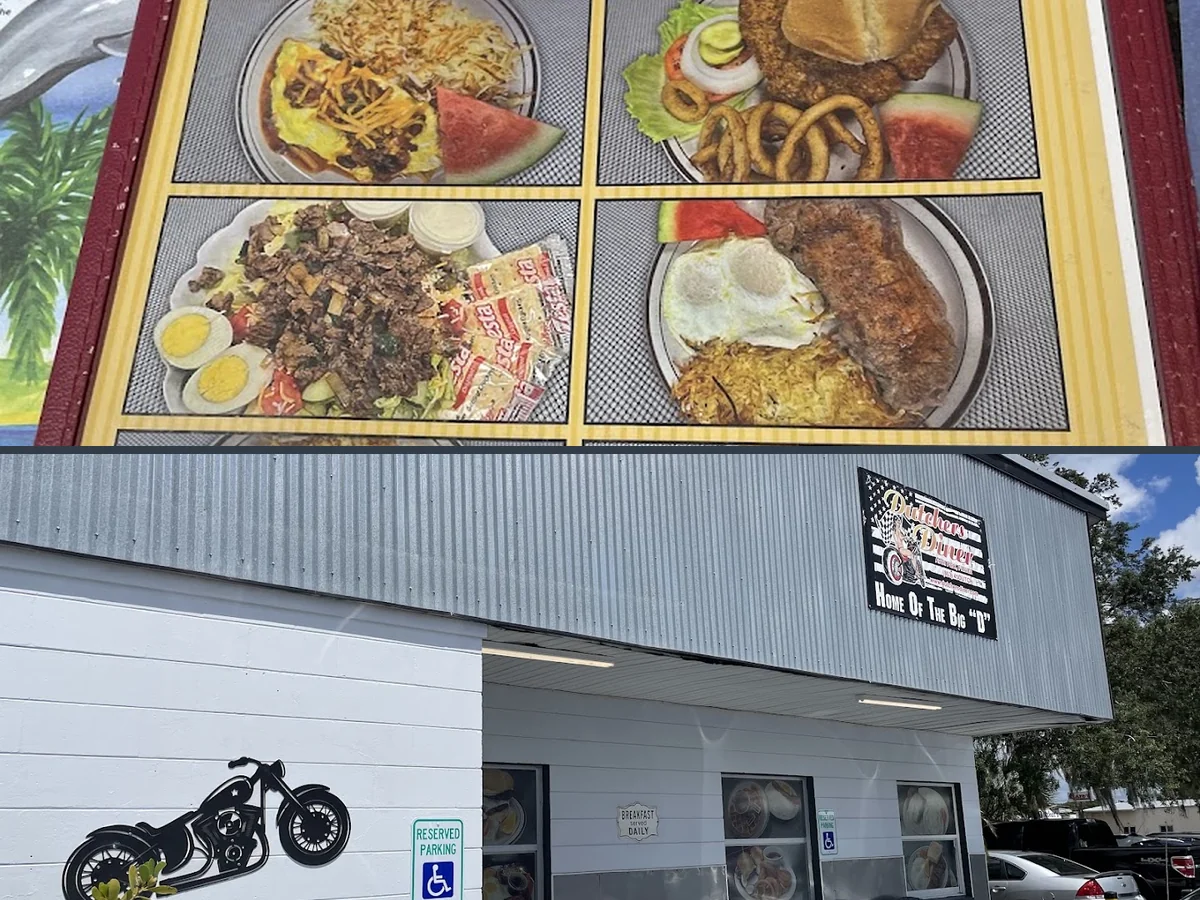Breakfast plates on a classic diner table.