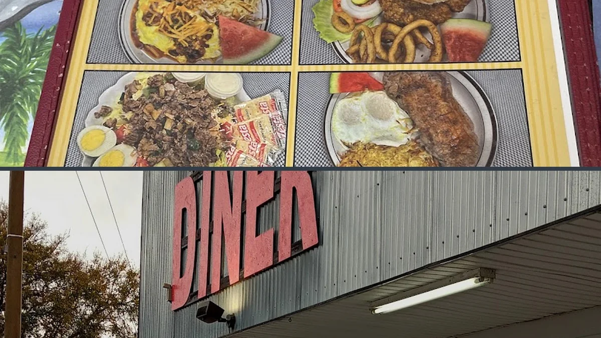 Car-themed decor fills the dining room.